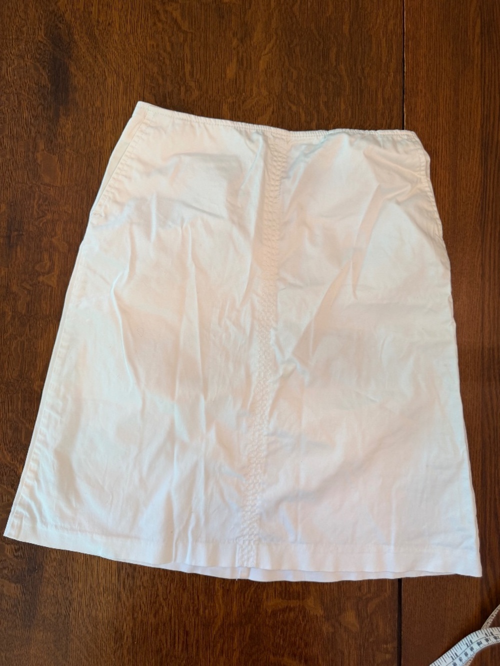 New York & Company Stretch Tech White A-Line Skirt Size 4